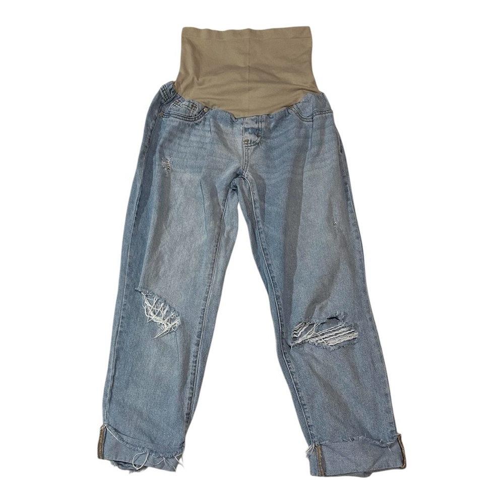 Maternity Distressed Blue Jeans!! Haute Mama! Size Large!!